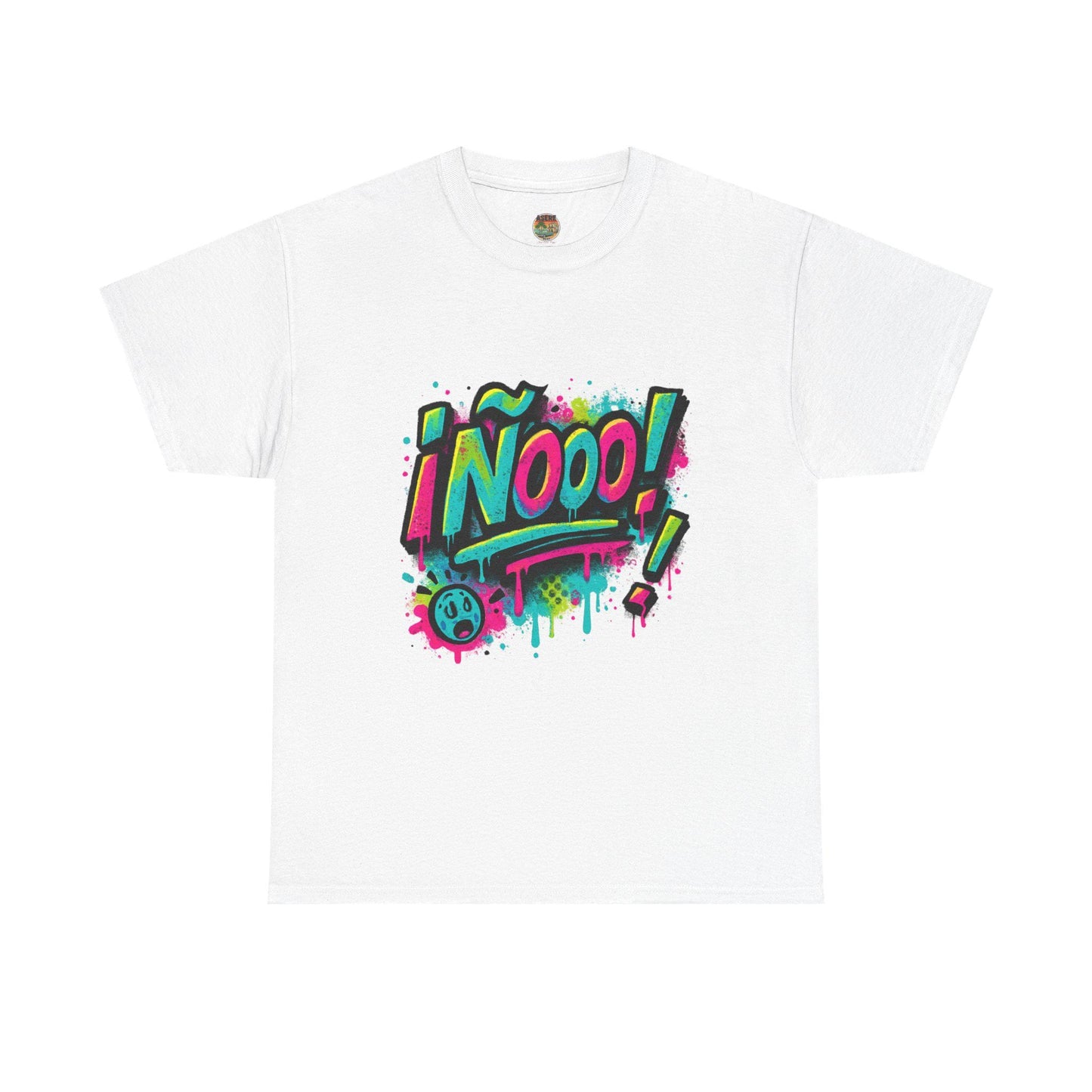 Cuban slang Graphic Tee | Neon Graffiti Text T-Shirt