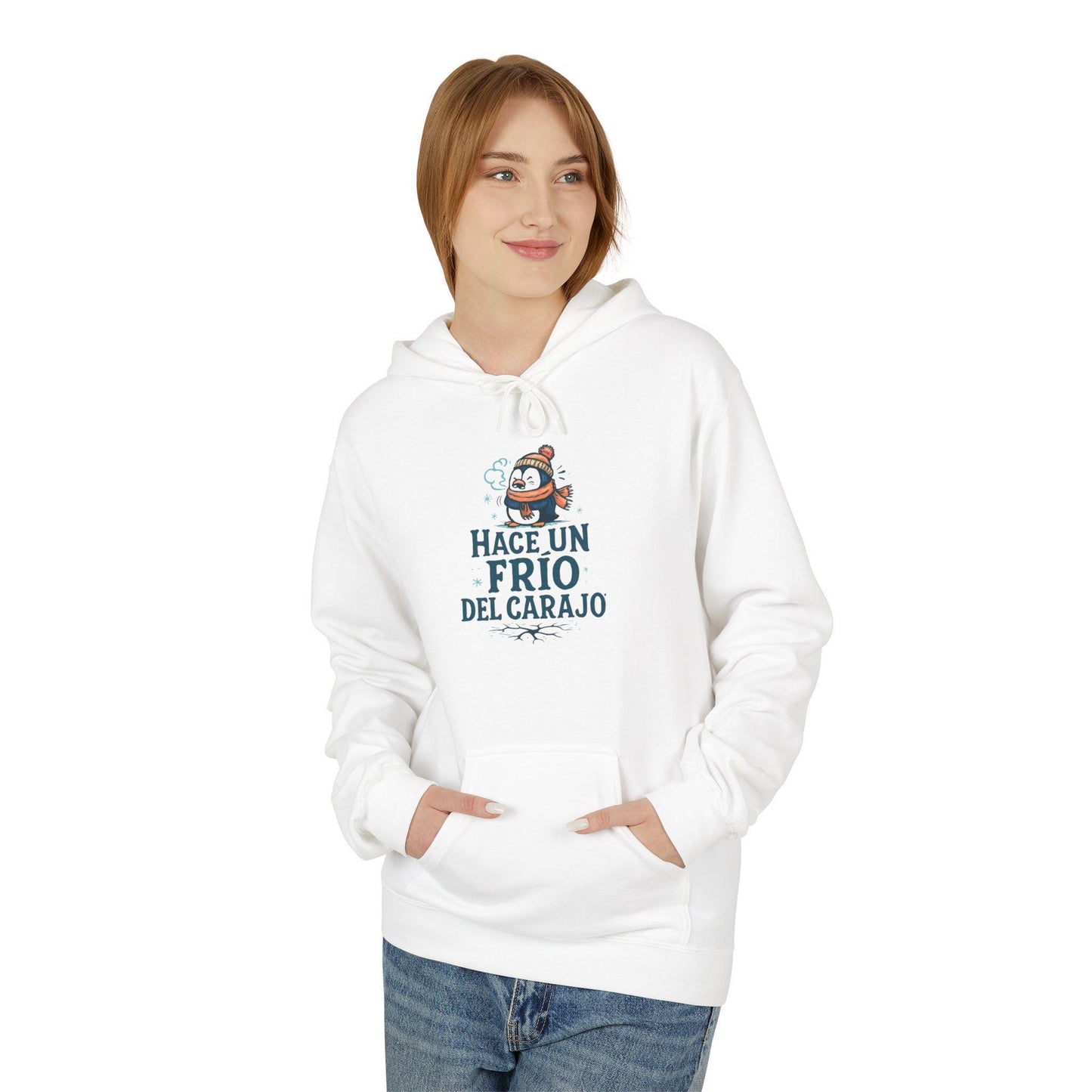 Hace Un Frio Del carajo Hoodie | Spanish Phrase, Vintage Illustration