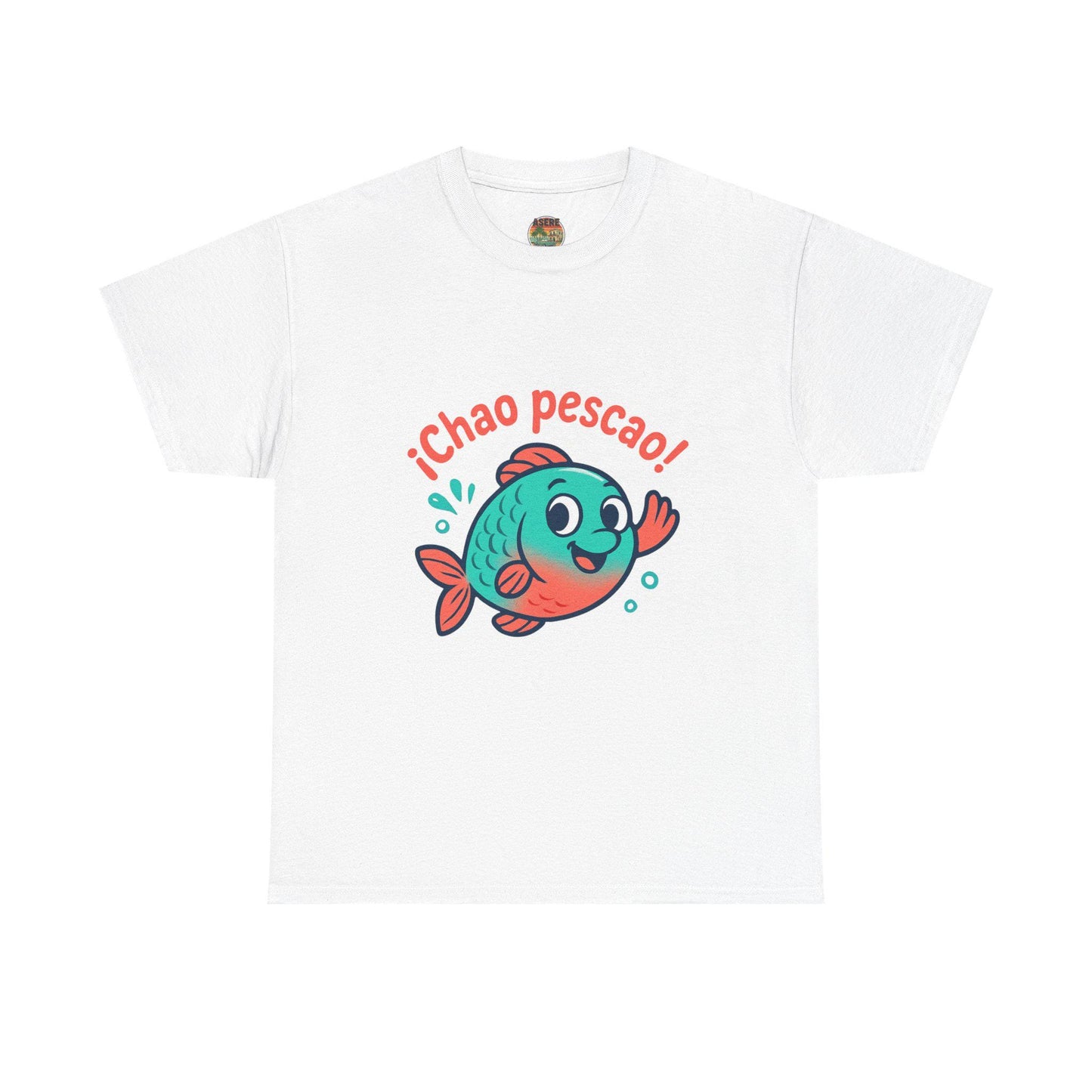 Chao Pescao Fish Illustration T-Shirt | Cute Cartoon Fish, Spanish Phrase