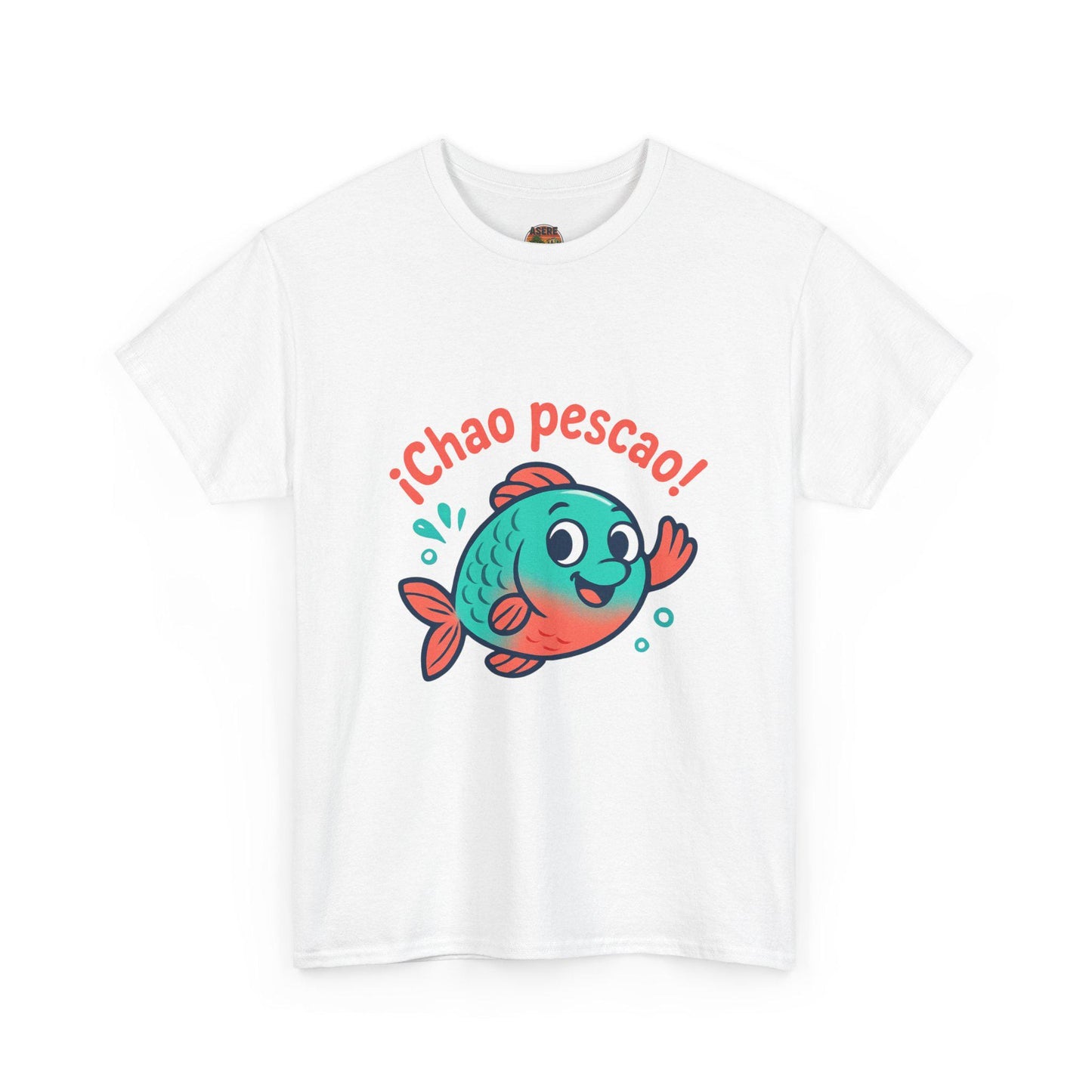 Chao Pescao Fish Illustration T-Shirt | Cute Cartoon Fish, Spanish Phrase