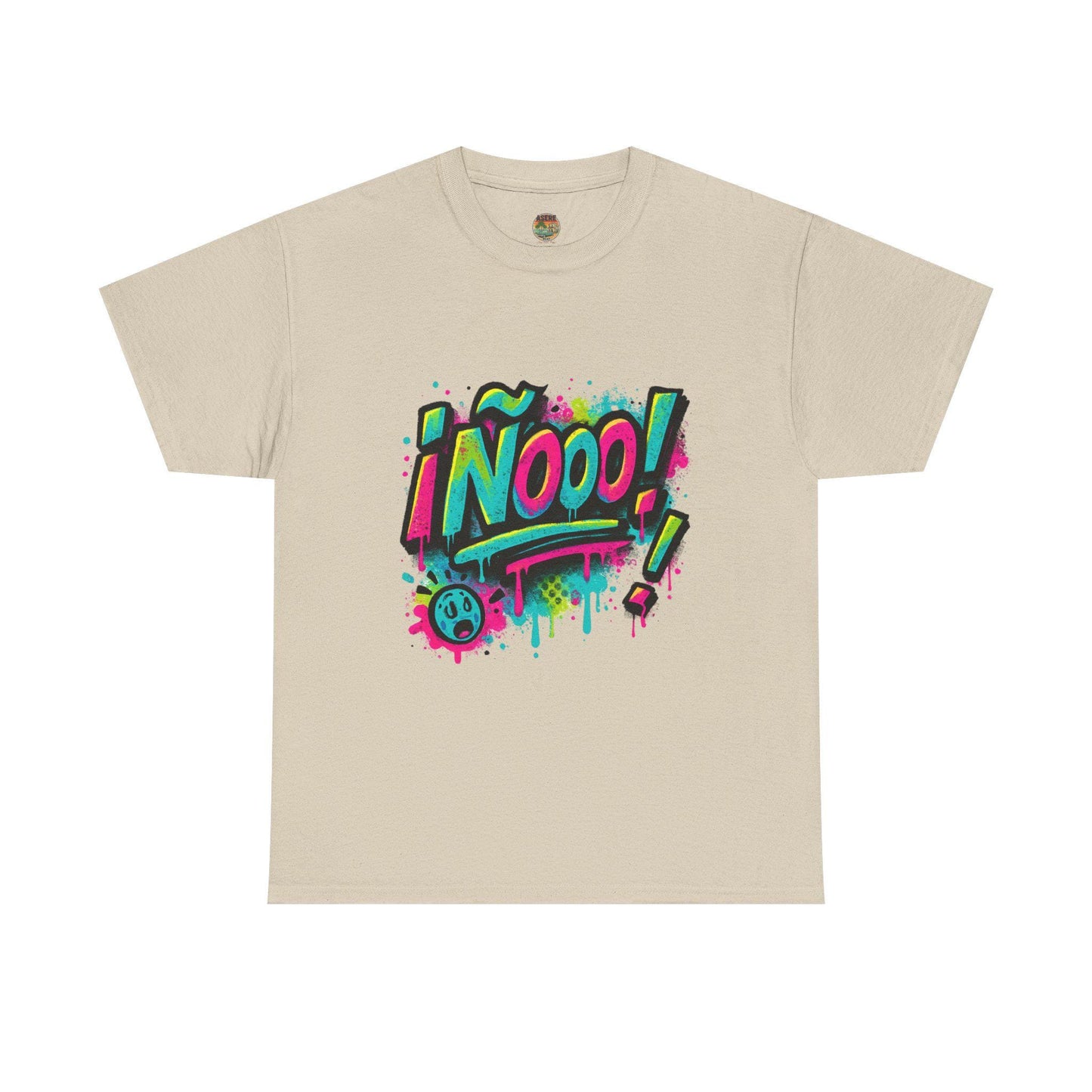 Cuban slang Graphic Tee | Neon Graffiti Text T-Shirt