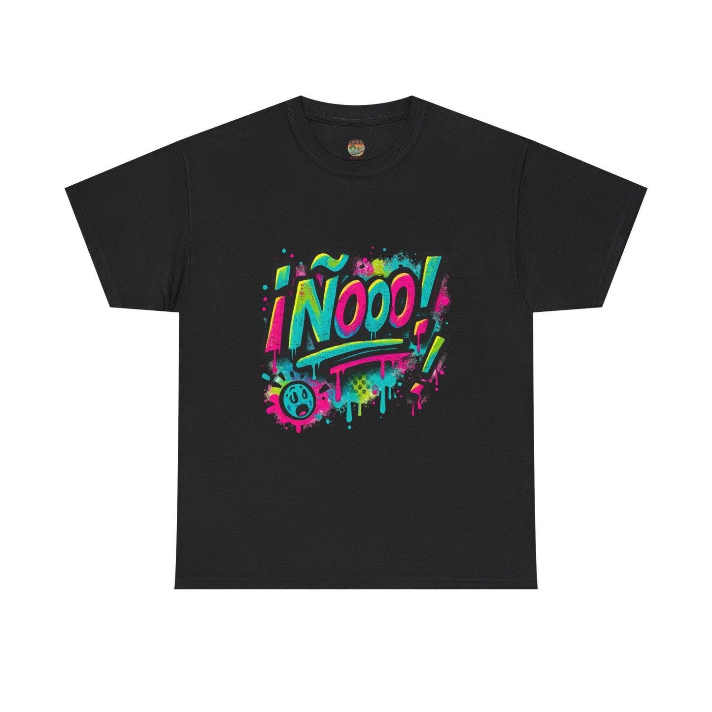 Cuban slang Graphic Tee | Neon Graffiti Text T-Shirt